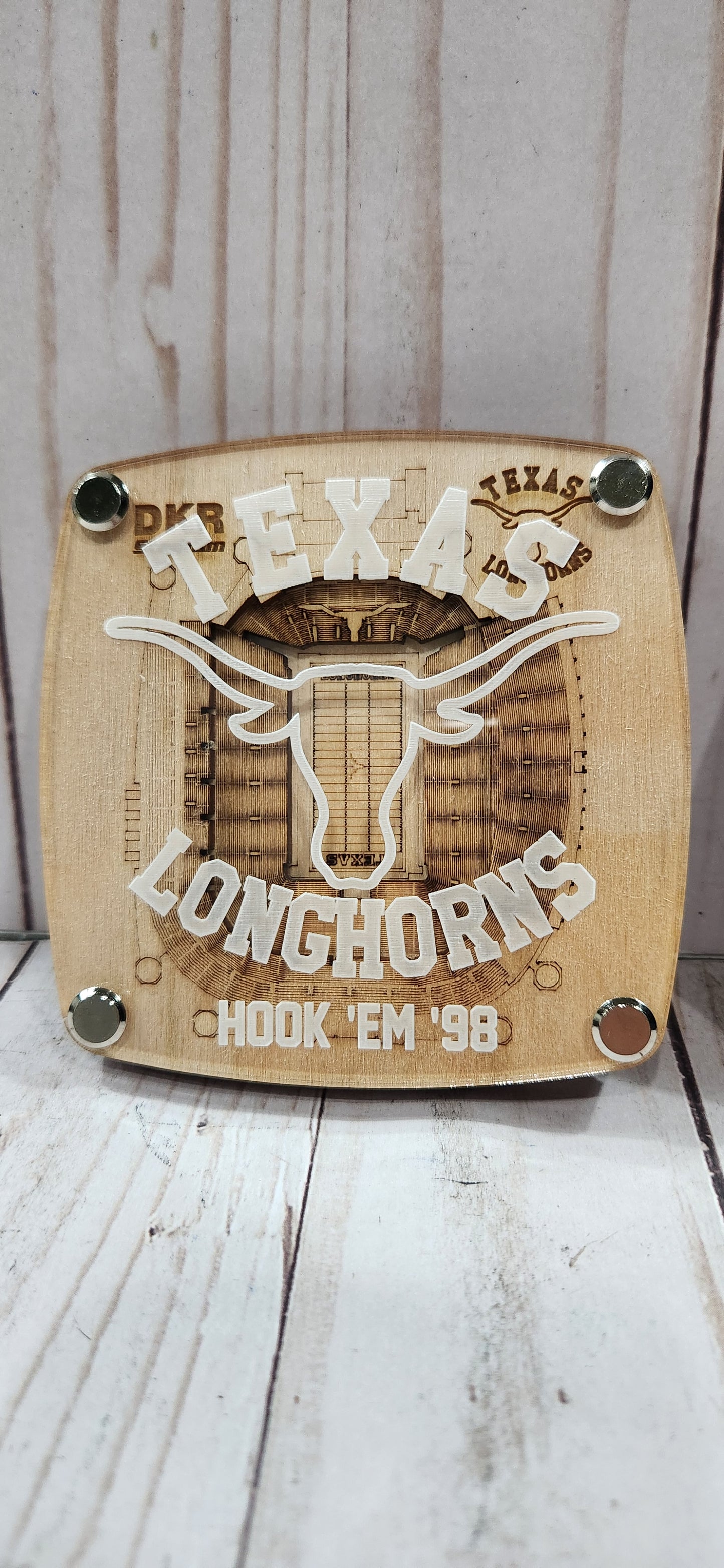 UT - Darrell K Royal Texas Memorial Stadium - Acrylic/Wood Coaster