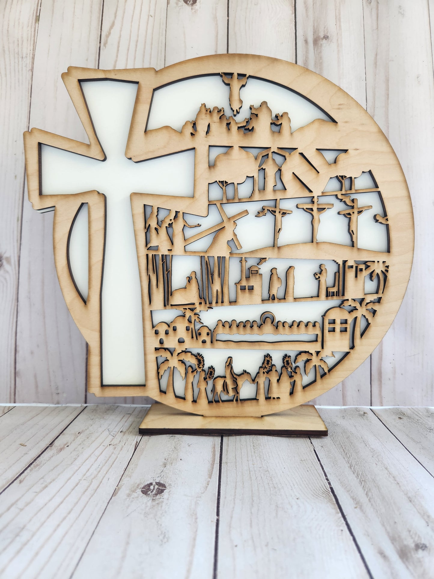 Easter Story - Jesus and Cross with Stand