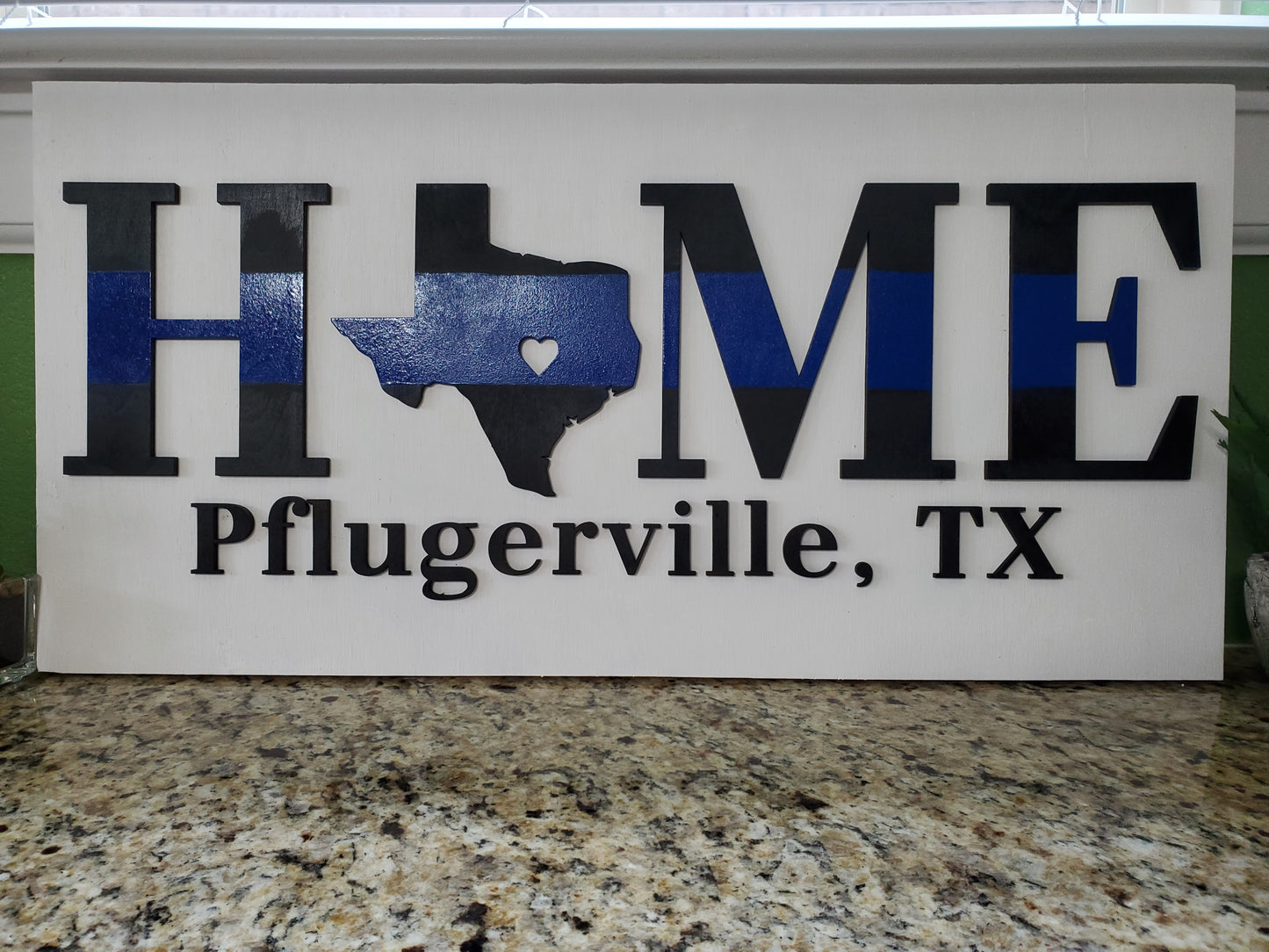 HOME Sign - Thin Blue Line