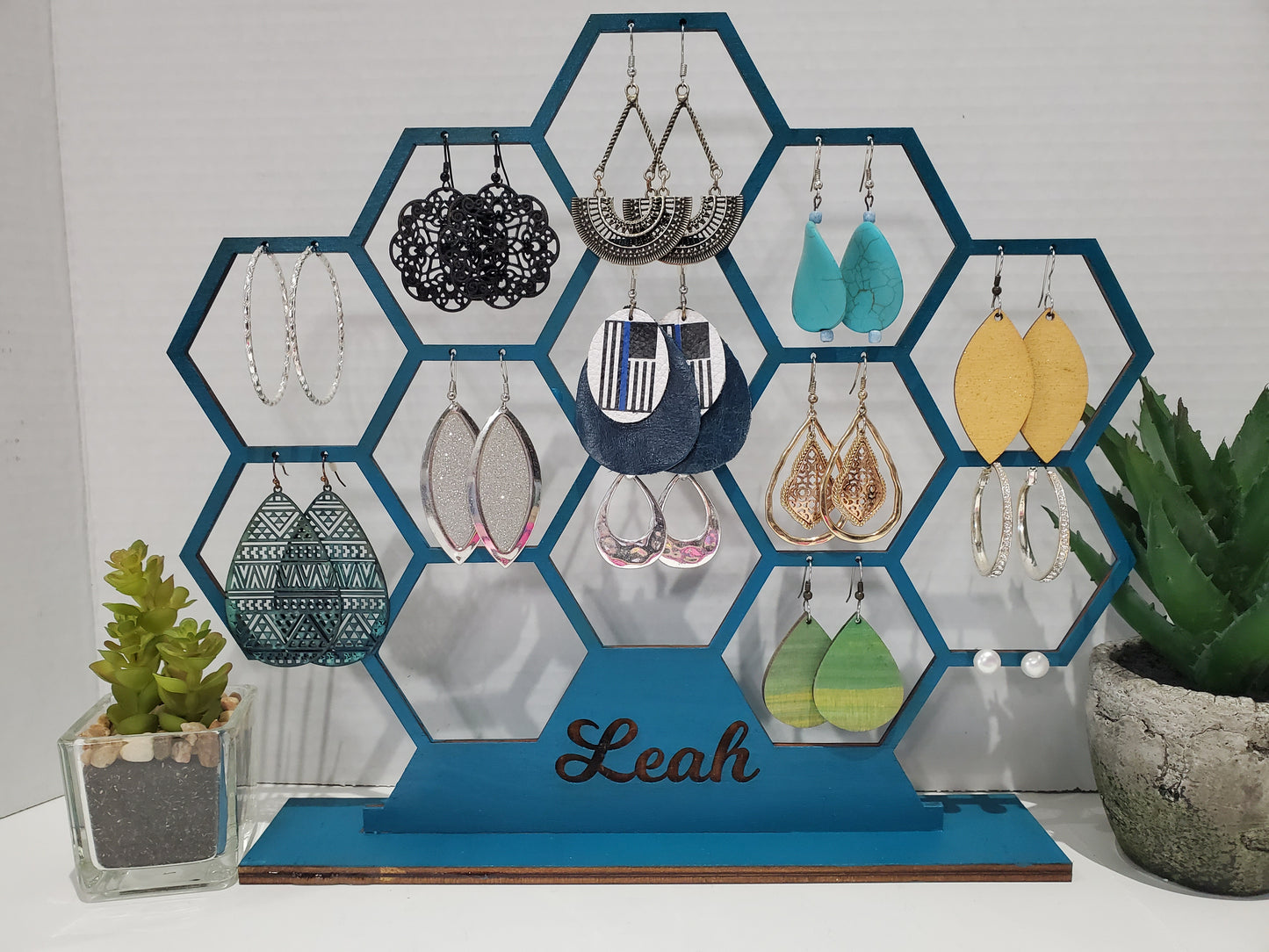 Earring Holder/Stand - Holds up to15  pairs of earrings!