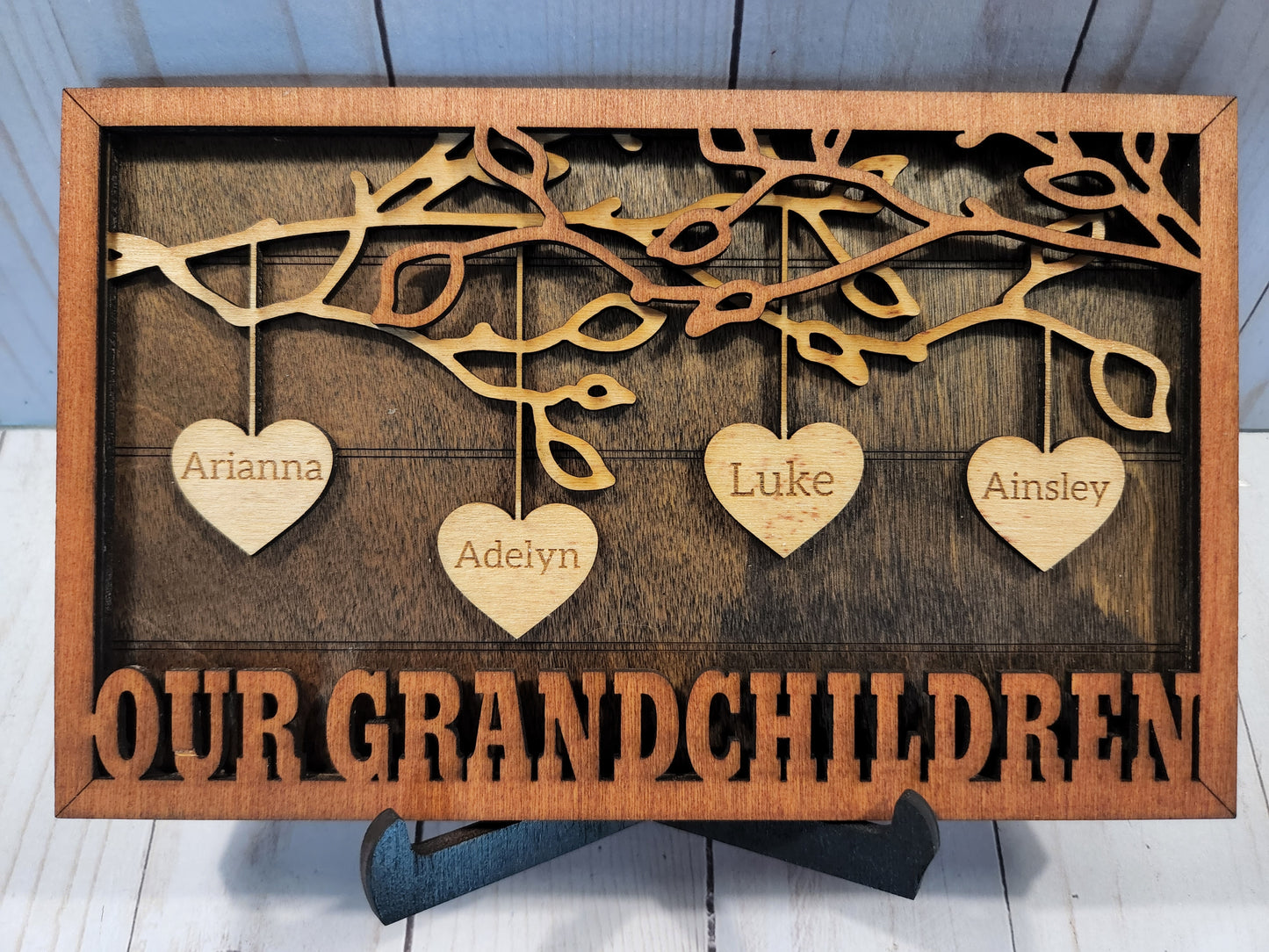Dangling Hearts Family Tree Frame - Personalized